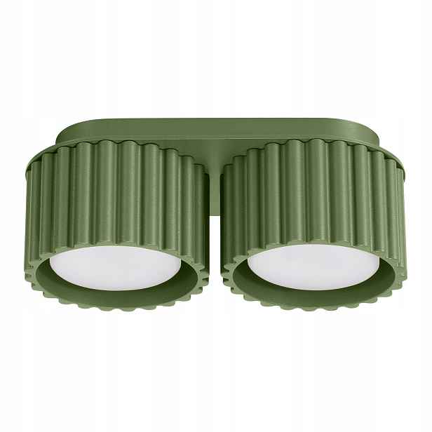 Sollux Lighting Stropní Svítidlo Aura Zelená Oválná 2xGX53 10W IP20