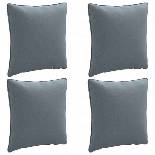 vidaXL 4-dílné zádové polstrování PUTTEN 4 pcs 100% polyester Modrá