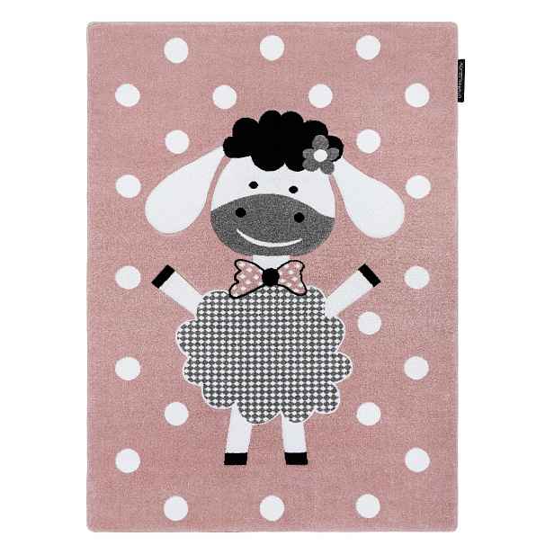 Dětský kusový koberec Petit Dolly sheep pink, 160x220, růžová, dětský pokoj, Dywany Łuszczów