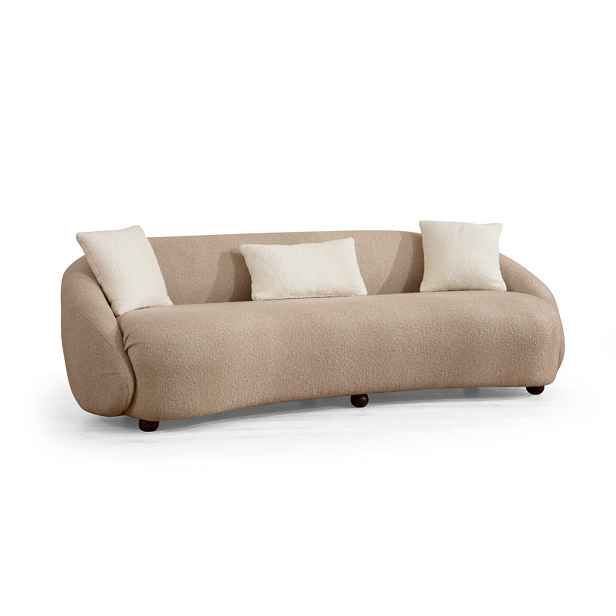 Hanah Home Třímístná pohovka Napoli 230 cm cappuccino