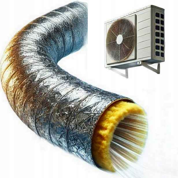 Izolovaný kabel 127 10 m Ventilační pružný Trubka Termoflex spiro flex