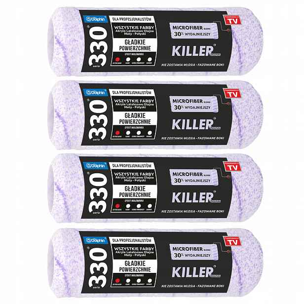 Malířský váleček Blue Dolphin Killer 25 cm vlas 9 mm Hladká povrchová úprava