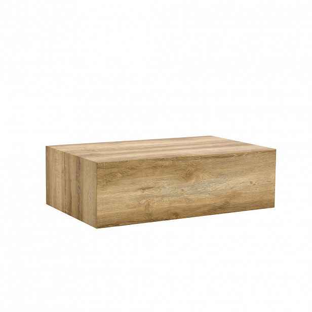 Modfu KONFERENČNÍ stolek z MDF 90x50x30 cm světlé dřevo bez montáže s protiskluzovými nožkami a texturou dřeva