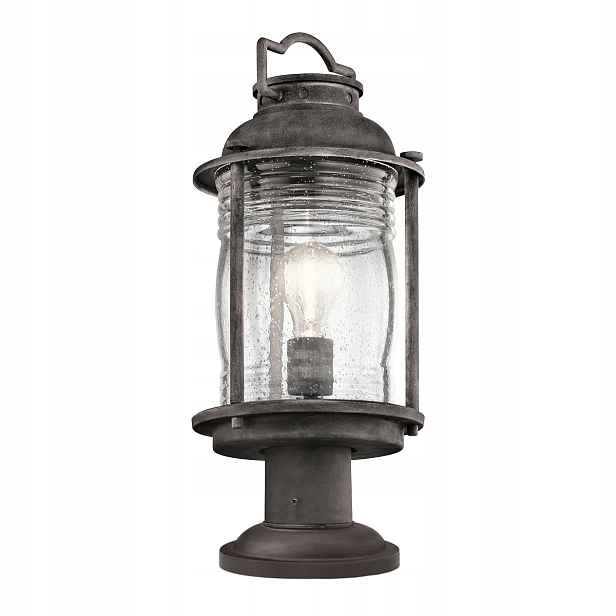 Stojací lampa venkovní soklová, zestárlý zinek 47 cm Kichler