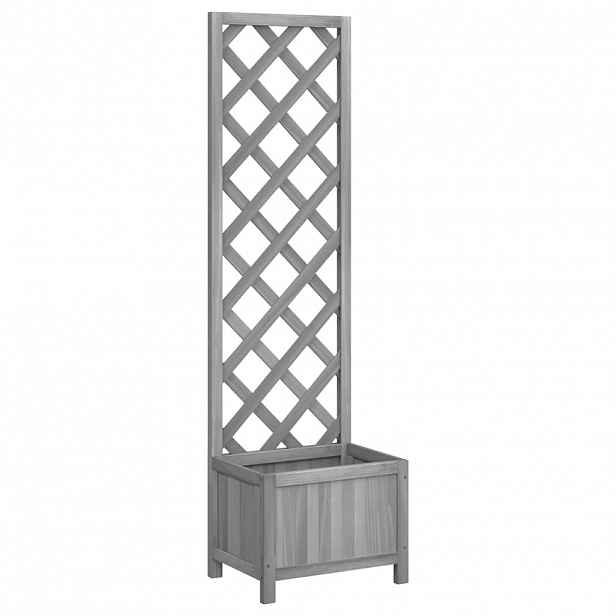 vidaXL Květináč s mřížkou 40x30x135 cm masivní jedlové dřevo