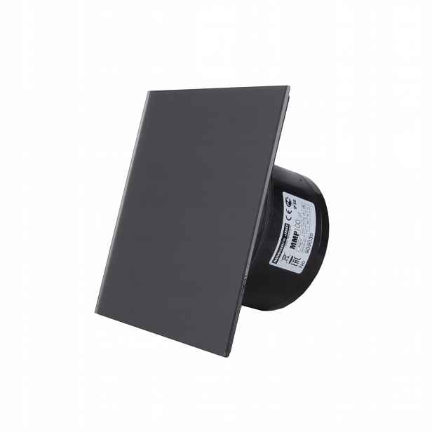 Koupelnový ventilátor Mmp 100 Energeticky úsporný T Timer Černý Mat Sklo 23 dB
