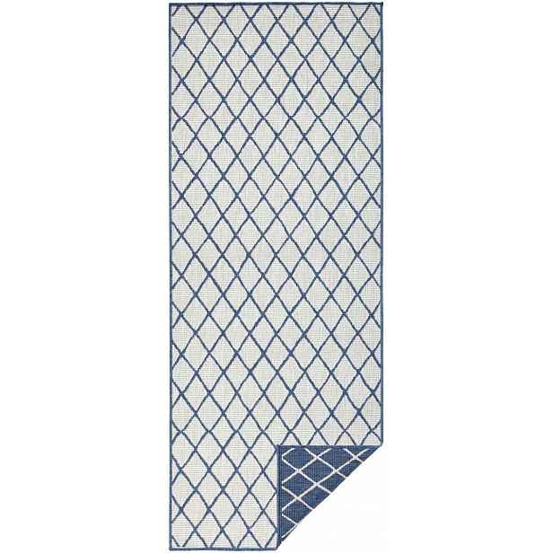 Koberec Běhoun 80x350 cm, oboustranný, plochý tkaný pro chodbu-předsíň
