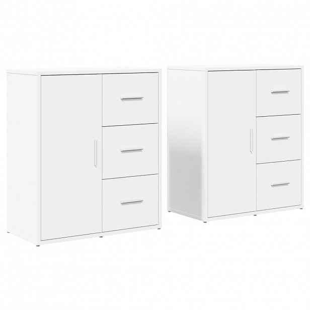 vidaXL Příborníky 2 ks bílé 60 x 31 x 70 cm kompozitní dřevo