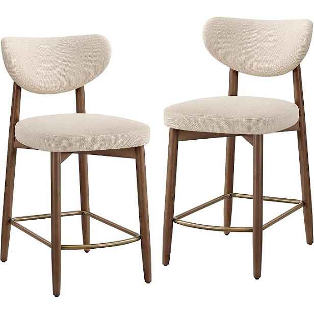 Sada 2 hokejek Songmics, odstíny béžové 95,5 cm, stylové