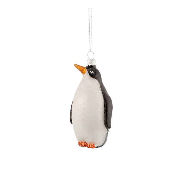 Skleněná vánoční ozdoba 6 cm King Penguin – Sass & Belle