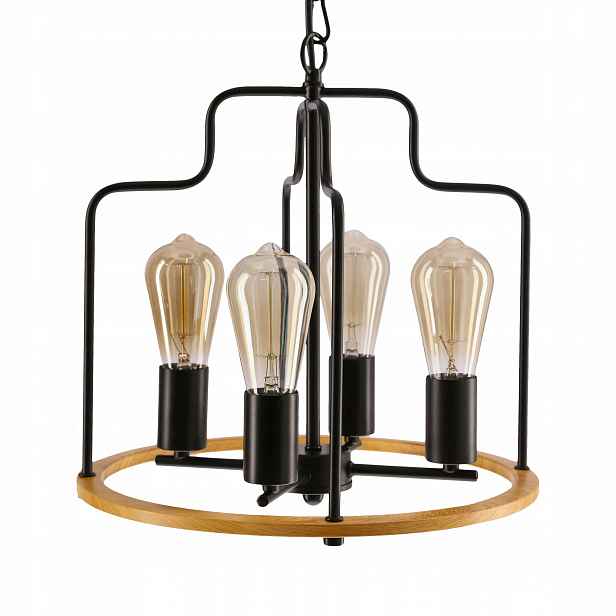 Stropní svítidlo Candellux Datus Retro Černá Osvětlení pro 4 žárovky E14