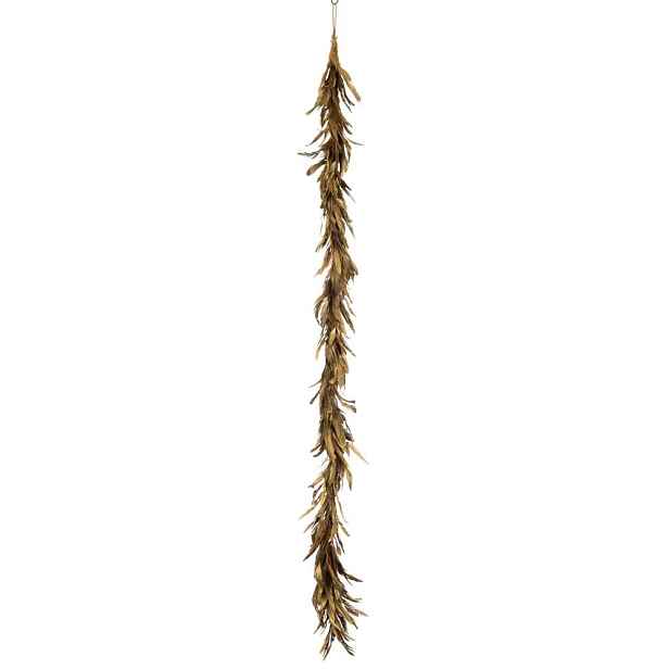 Dekorace girlanda ze zlatých peříček Goddy - 15*150 cm J-Line by Jolipa
