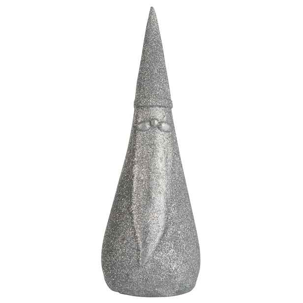 Vánoční dekorace SILVER SANTA 23 cm, stříbrná