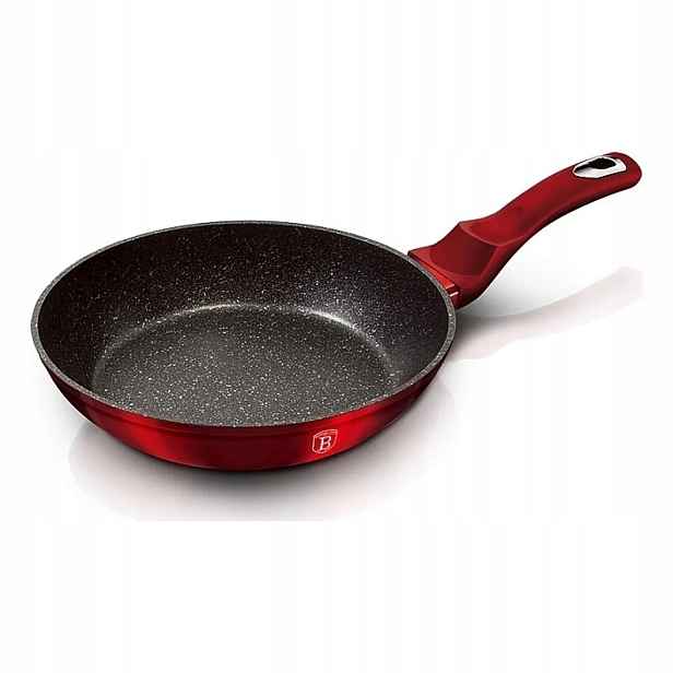 Berlingerhaus Burgundy Metallic Line Pánev s mramorovým povrchem, 30 cm