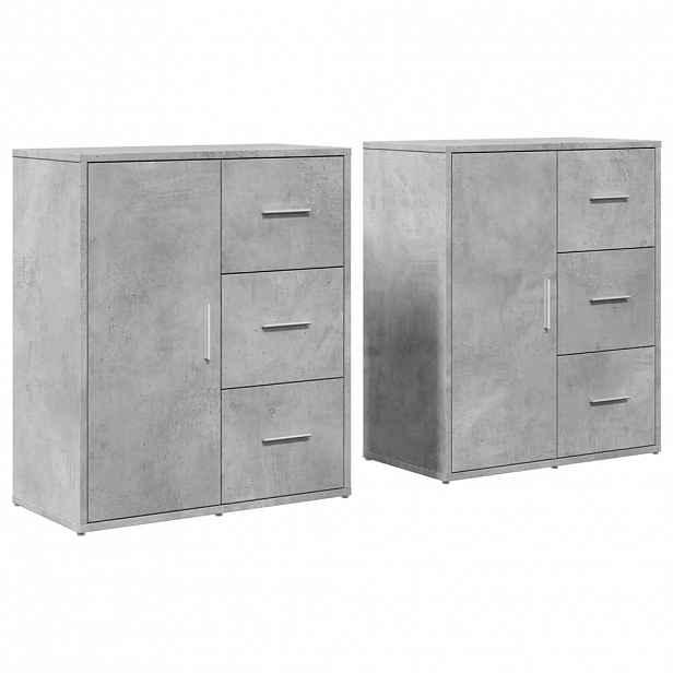 vidaXL Příborníky 2 ks betonově šedé 60 x 31 x 70 cm kompozitní dřevo