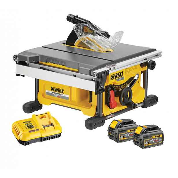 DeWALT - 54V AKU stolní okružní pila 210 mm, 2x aku 6,0 Ah FLEXVOLT, nabíječka DCS7485T2