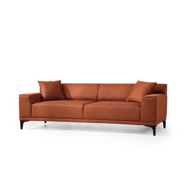 Hanah Home Třímístná pohovka Petra 212 cm oranžová