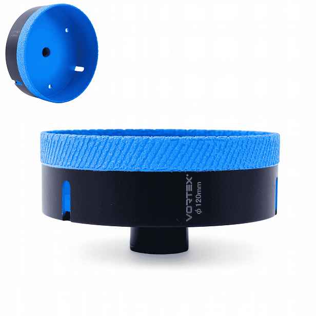 Korunkový Vrták Diamantová Korunka Pro Gres 120 MM Na Sucho Bruskou Vortex Pro