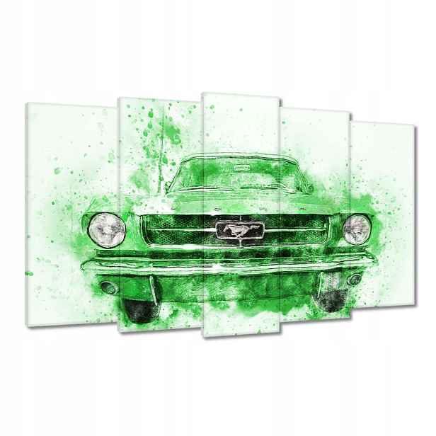 Obrazy 100x60 Zelený akvarel Mustang