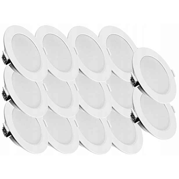 14 x Lampa Objímka Zapuštěný panel Slim Led 6W 230V Studená barva 6500K