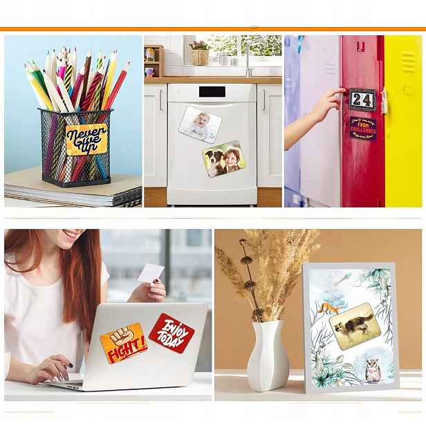 40X Prázdná Samolepka Magnety Sublimační Personalizované Diy Lednička Kuchyně