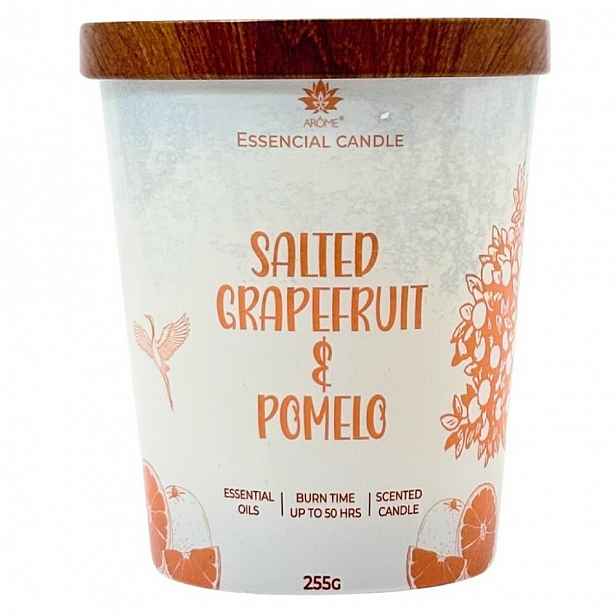 Arome Svíčka ve skle s kovovým víčkem 255g Salted grapefruit & Pomelo