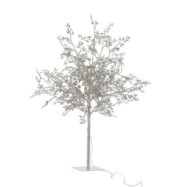 Dekorace stříbrný svítící stromeček Tree leaves silver M - Ø 60*100 cm J-Line by Jolipa