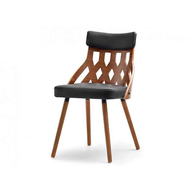 Designová jídelní židle PANAJOTA - ořech / černá 1