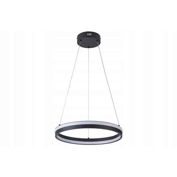 Led závěsná lampa, moderní černá, kruhová, 40 cm nad stůl Reality