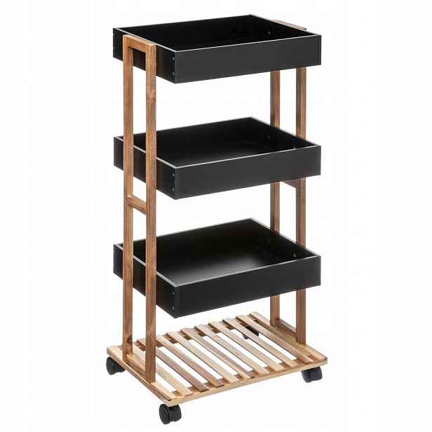 Mobilní Koupelnový Regál Na Kolečkách 4 Úrovně 88 cm