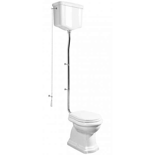 Sapho Kerasan Retro - WC kombi, zadní odpad, bílá/chrom WCSET14-RETRO-ZO