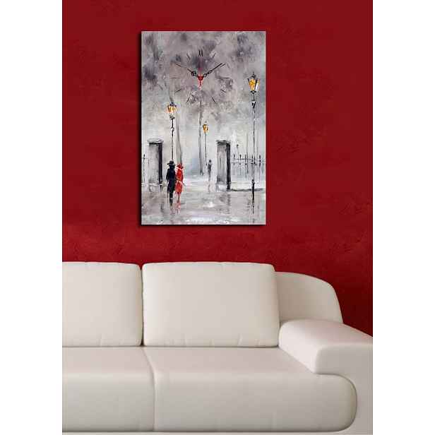 Wallity Dekorativní nástěnné hodiny Abstract šedobílé