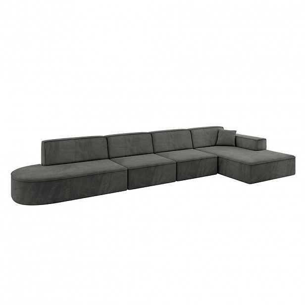 ALTDECOR ROHOVÁ SEDACÍ SOUPRAVA s otomanem vpravo IREA-L3-v4 – 412 x 165 x 77 cm, ecru