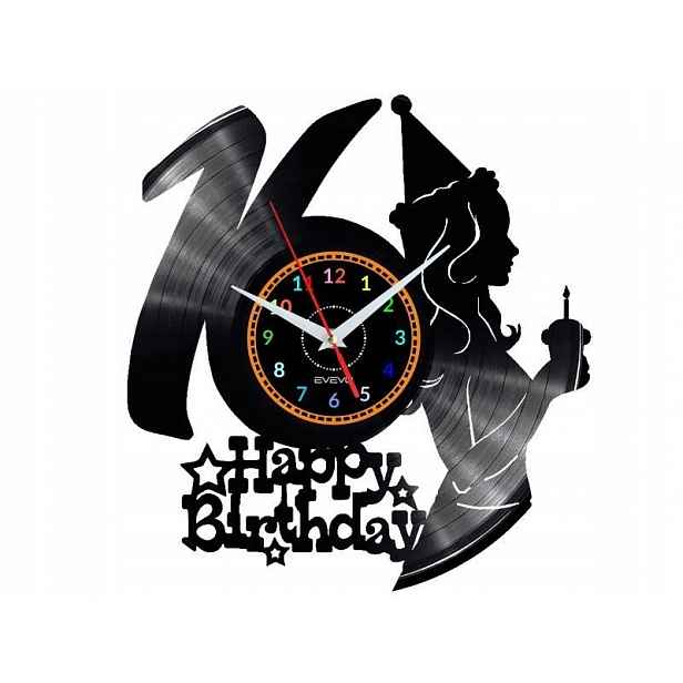 Happy Birthday Nápad na Dárek Nástěnná Dekorace z vinylové desky