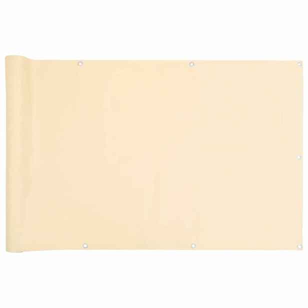 vidaXL Balkonová zástěna krémová 600 x 90 cm PVC