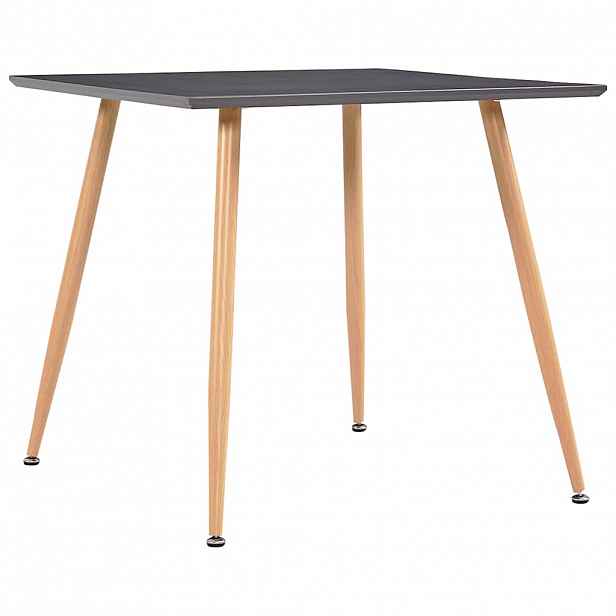 vidaXL Jídelní stůl šedý a dubový 80,5 x 80,5 x 73 cm MDF
