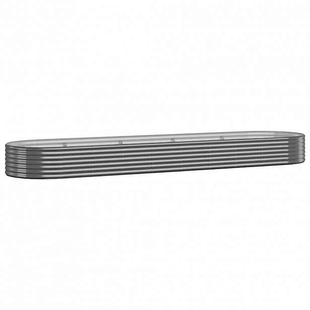 vidaXL Vyvýšený záhon pozinkovaná ocel 396x100x36 cm antracitový