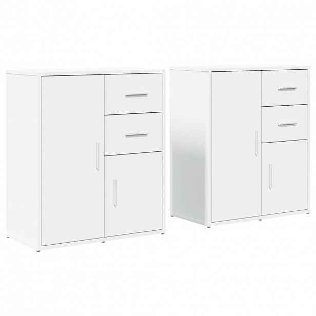 vidaXL Příborníky 2 ks bílé 60 x 31 x 70 cm kompozitní dřevo