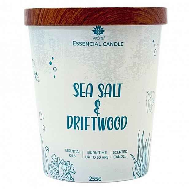 Arome Svíčka ve skle s kovovým víčkem 255g Sea salt & Driftwood