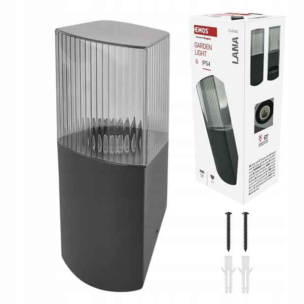 Fasádní šikmé nástěnné svítidlo Venkovní lampa Lana IP54 Emos