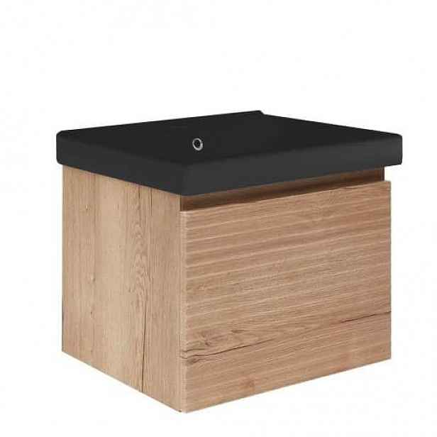Koupelnová skříňka s umyvadlem Naturel Savona 58x43x45 cm dub mat SAVONA60DHU1B
