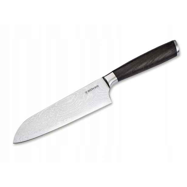 Nůž Santoku Böker Solingen Meisterklinge Damast 16.5 cm ocel damašková