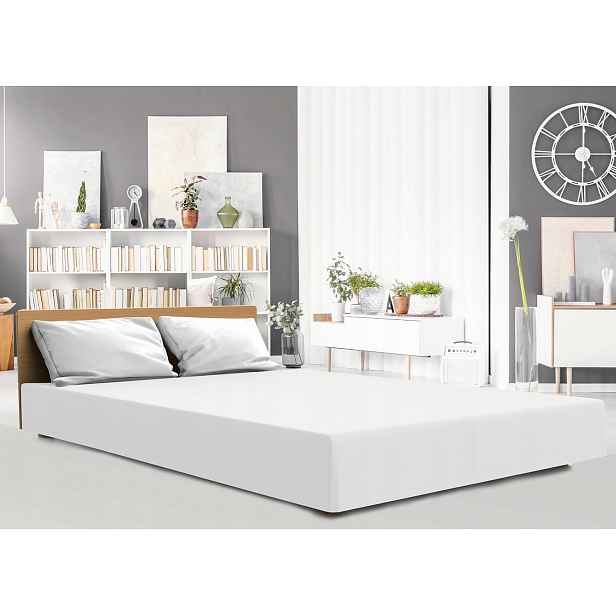 Prostěradlo jersey elastan 140x200 s gumičkou bílé na matrace 25 cm Luxury