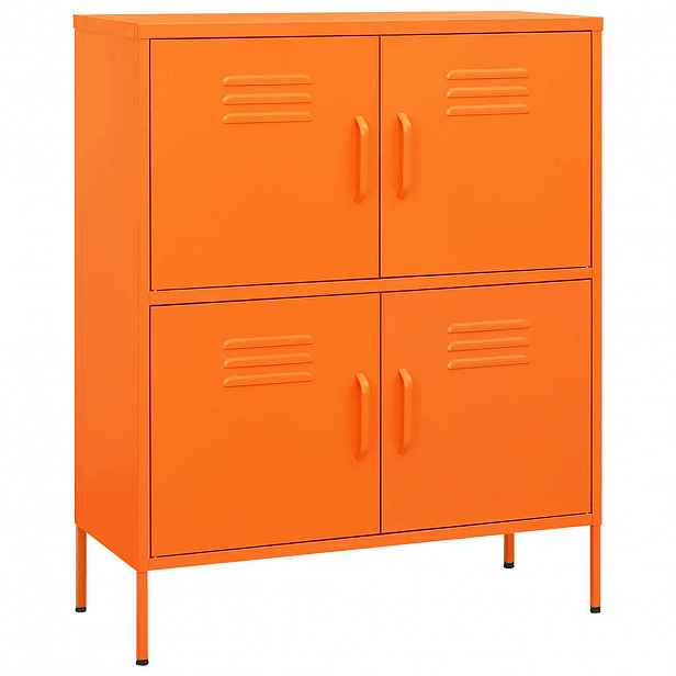 vidaXL Úložná skříň oranžová 80 x 35 x 101,5 cm ocel