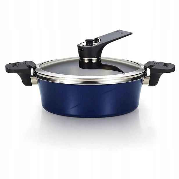 Happycall Hrnec Vacuum Pot 24 cm 2,9 l, tmavě modrý, nízký