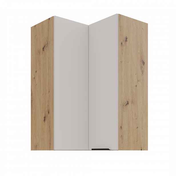 Horní rohová skříňka Solea 60x60 GN-90 2F (90°) Barva korpusu: Dub artisan, Barva dvířek: Kašmír