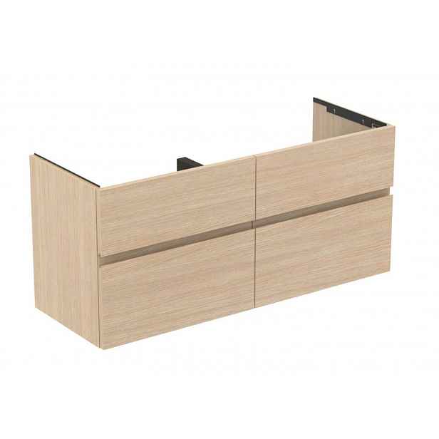 Ideal Standard Finesse - Umyvadlová skříňka, 120x44x55 cm, 4 zásuvky, bílý dub E3390US