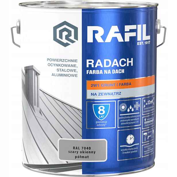Radach 10L šedá okenní Ral 7040 polomatná Rafil