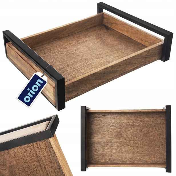 Servírovací tác/prkénko Loft dřevěné dekorativní Orion 35,5 x 27 cm