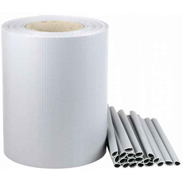Stínící panelové pásy 19 cm x 35 m Světle šedá krytka s upevňovacími klipy